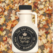 Étiquette sirop d'érable avec feuille d'érable en 