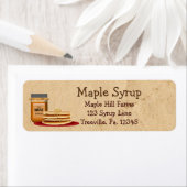 Étiquette sirop d'érable petit Étiquette (En situation)