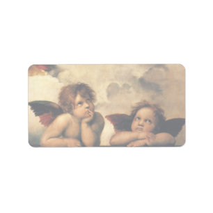 Étiquette Sistine Madonna Angels par Raphael Sanzio