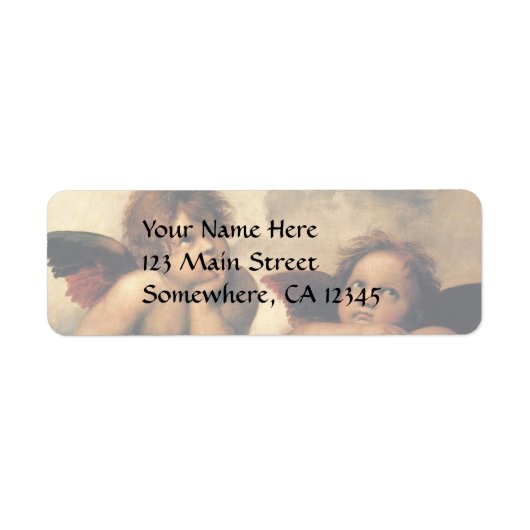 Étiquette Sistine Madonna Angels par Raphael Sanzio (Devant)