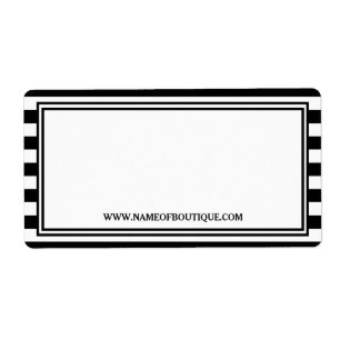 Étiquette Site tendance Black White Stripes Hair Salon