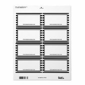 Étiquette Site tendance Black White Stripes Hair Salon (Feuille entière)