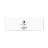 Étiquette site web mariage rsvp q r code ajouter nom texte t (Devant)