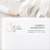 Étiquette Sixty Fabulous 60th Birthday Party Return Address (En situation)