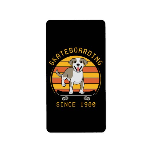 Étiquette Skate depuis 1980 (Devant)
