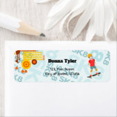 Étiquette Skate Park Fun Boy Fête d'anniversaire (En situation)