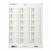 Étiquette Skeleton Retro Skeletons 1800s vintage Anatomie (Feuille entière)