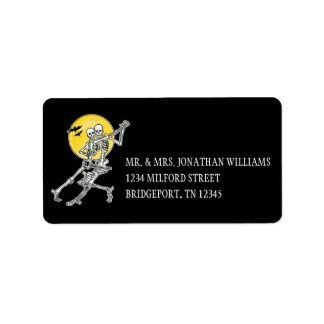 Étiquette Skeletons de danse d'Halloween