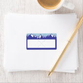 Étiquette SKIAGE LIFT TICKET Correspondance Adresse de retou (En situation)