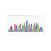 Étiquette Skyline de Chicago (Devant)