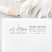 Étiquette Skyline stylisé Las Vegas | (En situation)