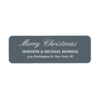 Slate Grey Joyeux Message de Noël Feuille de famil
