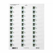 Étiquette Sled on porch (Feuille entière)