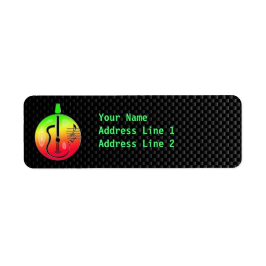 Étiquette Sleek Acoustic Guitar (Devant)