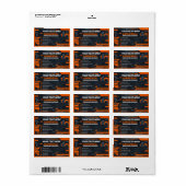 Étiquette Sleek Obsidian Polygon Commercial Cleaning (Feuille entière)