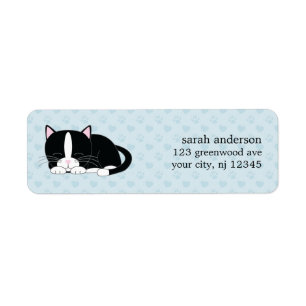 Étiquette Sleepy Kitty {Tuxedo}