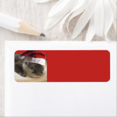 Étiquette Sleepy Otter Santa Claus (En situation)