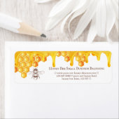 Étiquette Slim Honey Drip Border Engraved Bee Monogram (En situation)