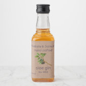 Étiquette Sloe Gin sur papier couleur Kraft (Devant)