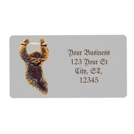 Étiquette Sloth Hanging Out Thunder_Cove (Devant)