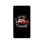 Étiquette Sloth - Pas Rapide Pas Furieux (Devant)