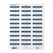 Étiquette SMART Bold simple bloc simple bleu marine foncé (Feuille entière)