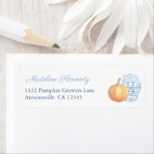 Étiquette Smart Citrouille Ginger Jar Automne Adresse de ret (En situation)