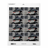 Étiquette Smart Polizei Auto (Feuille entière)
