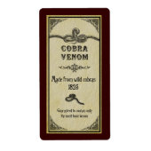 Étiquette Snake Venom (Devant)