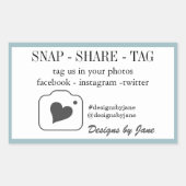 Étiquette Snap Share pour petite entreprise (Devant)