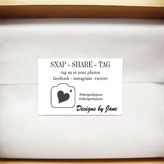 Étiquette Snap Share pour petite entreprise