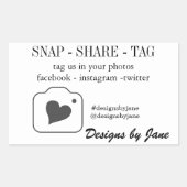 Étiquette Snap Share pour petite entreprise (Devant)