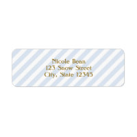 Snips & Snails Blue Striped Card Address Labels