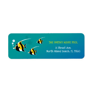 Étiquette Snorkeling avec poisson tropical garçon fête d'ann