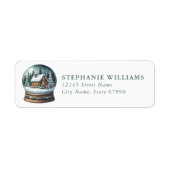 Étiquette Snow Globe Return Address Labels (Devant)