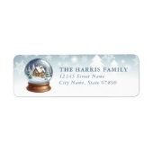 Étiquette Snow Globe Return Address Labels (Devant)