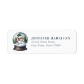 Étiquette Snow Globe Return Address Labels (Devant)