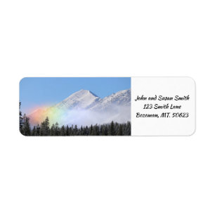 Étiquette Snow Rainbow in the Mountains Retourner l'adresse