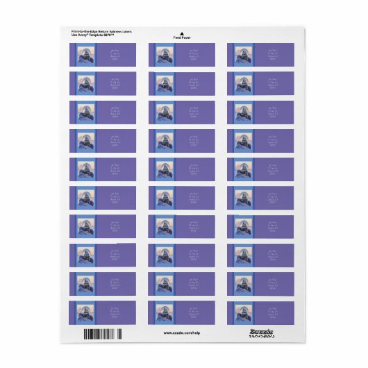 Étiquette Snowball Noël arbre hiver neige neige (Feuille entière)