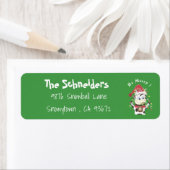 Étiquette Snowbell the cow green return address labels (En situation)