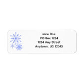 Étiquette Snowflake Return Address Label with Four Lines (Devant)