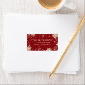 Étiquette Snowflakes Christmas / Holiday Return Adresse (En situation)