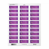 Étiquette Snowflakes de Noël Purple & Or (Feuille entière)