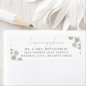 Étiquette Snowflakes Love Peace Joy Kisses Mariage Adresse (En situation)