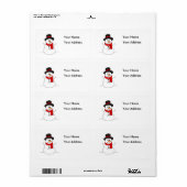 Étiquette Snowman (Feuille entière)