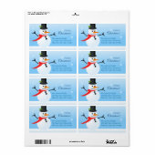 Étiquette Snowman (Feuille entière)