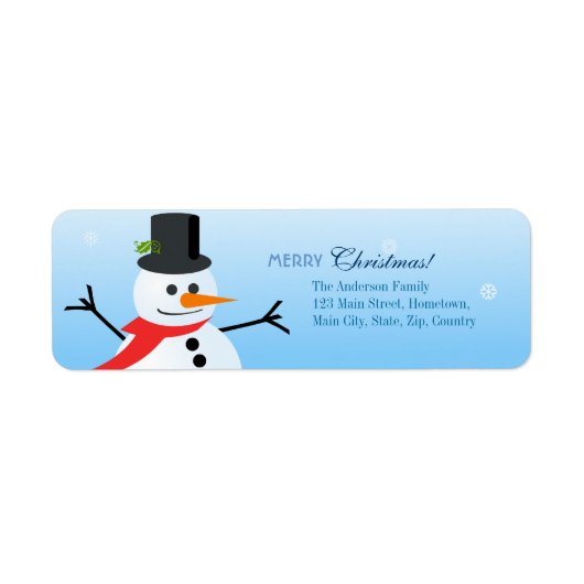 Étiquette Snowman (Devant)