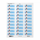 Étiquette Snowman (Feuille entière)