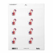Étiquette snowman américain (Feuille entière)