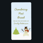 Étiquette Snowman and Tree Christmas Baking Labels<br><div class="desc">Super cute and whimsical Snowman and Tree Christmas Baking Labels featuring a fun winter scene with a decorated Christmas tree and a jovial snowman. These fun labels are great for labeling all of the holiday goodies you plan to give out this year! Easy to customize, simply add the personalized text...</div>